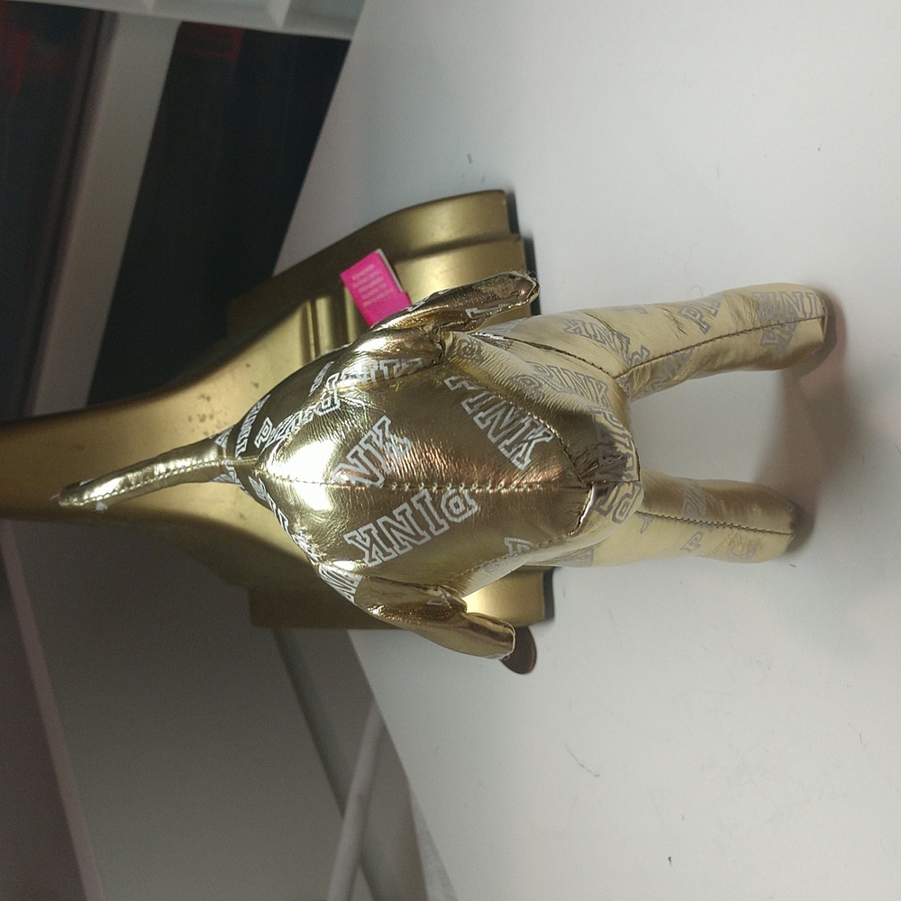 PINK Dog gold with white logos